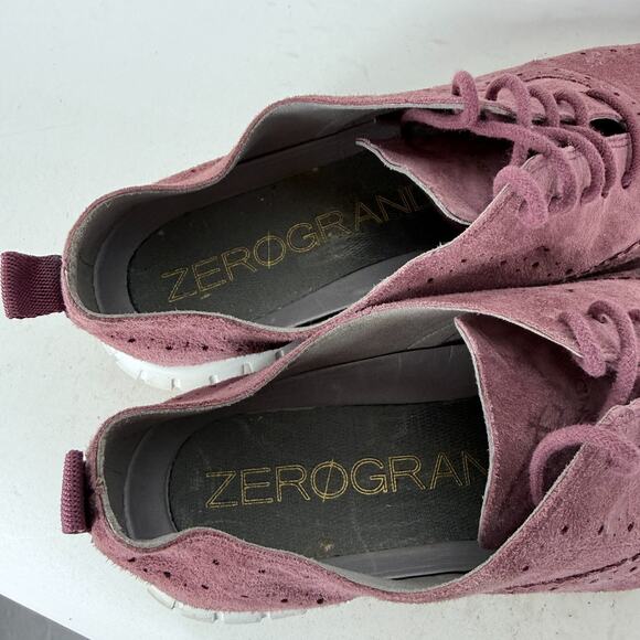Cole Haan ZERØGRAND Oxfords Women's 7 Burgundy Suede Wingtip Low Top Comfort - Picture 8 of 10